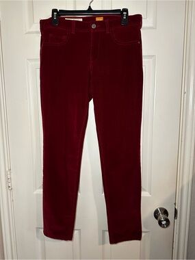 Pilcro and the Letterpress Skinny Corduroy Jeans in Burgundy